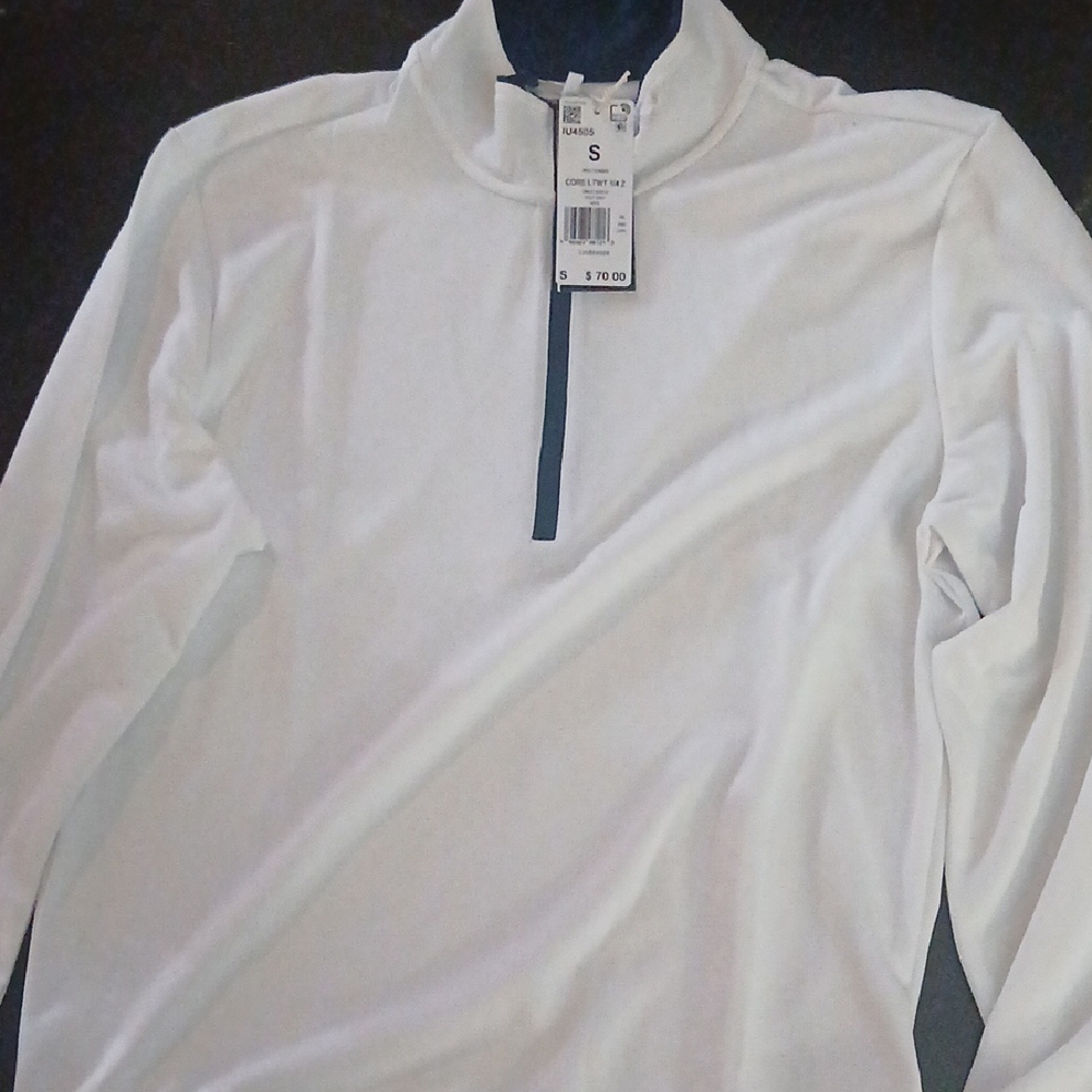 White Quarter-Zip Pullover